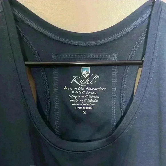 Kuhl EUC Adeline Blue Performance Dress Crew Neck Racer Back Size Small Pockets - Picture 3 of 11